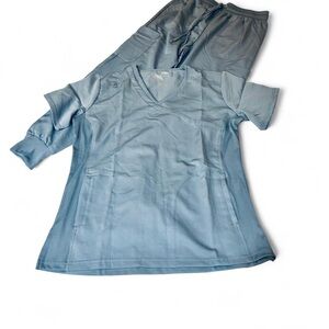 Fashion Nova Slate Blue Scrub Set